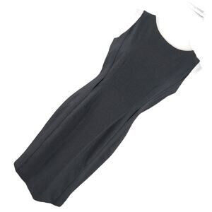 CALVIN KLEIN! SLEEVELESS GRAY ELEGANT SHIFT STYLE DRESS, PLEAT FRONT! SZ 6